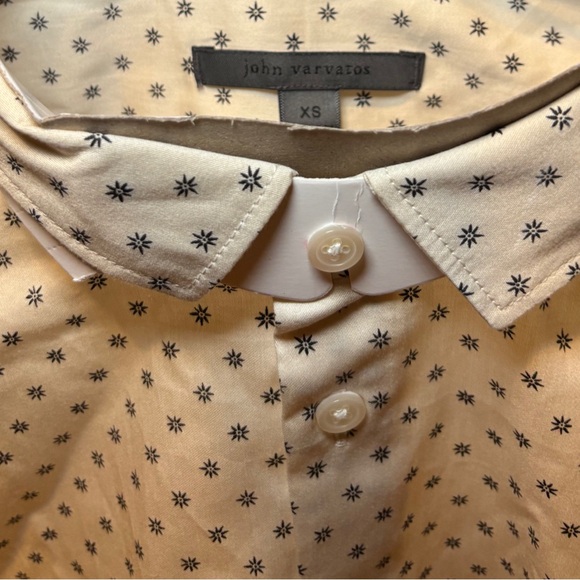 John Varvatos Off-White Patterned Button Down Shirt - Picture 5 of 6